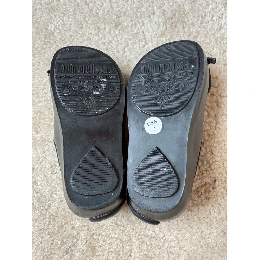 Mini Melissa Ultragirl Cat Black Jelly Mary Jane Shoes Toddler Size 7